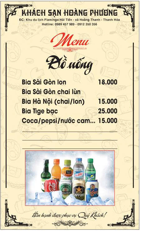 Thực đơn đồ uống